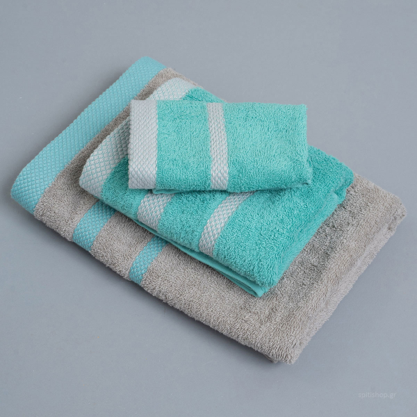 Πετσέτες Μπάνιου (Σετ 3τμχ) Palamaiki Towels Dimont Silver