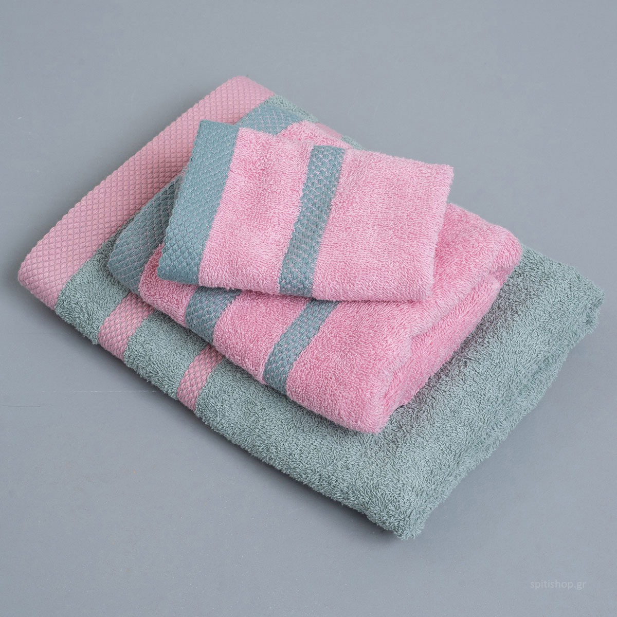 Πετσέτες Μπάνιου (Σετ 3τμχ) Palamaiki Towels Dimont Spray