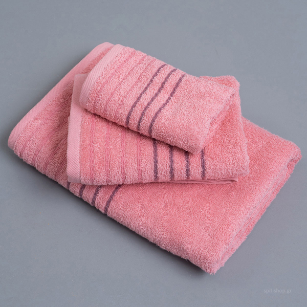 Πετσέτες Μπάνιου (Σετ 3τμχ) Palamaiki Towels Lennox Rose 450gsm