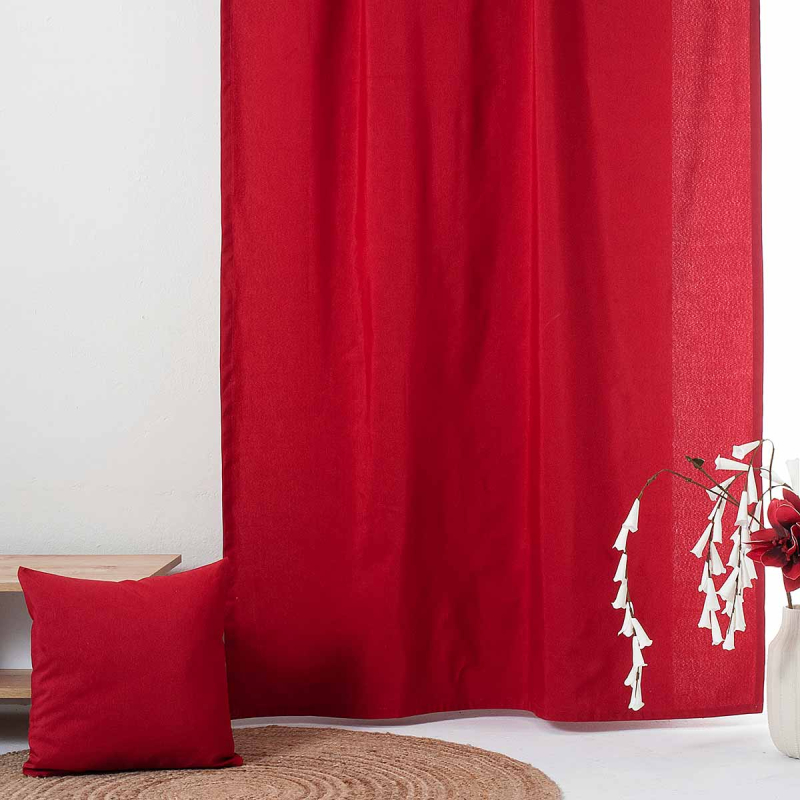 Κουρτίνα (140x270) Με Τρέσα Ravelia Loneta Fiume 410 Bordeaux