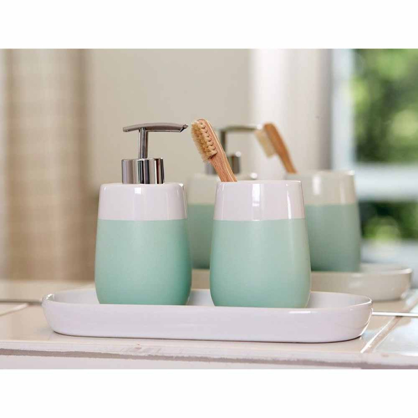 Ποτηροθήκη Μπάνιου Wenko Malta Mint/White 22541100