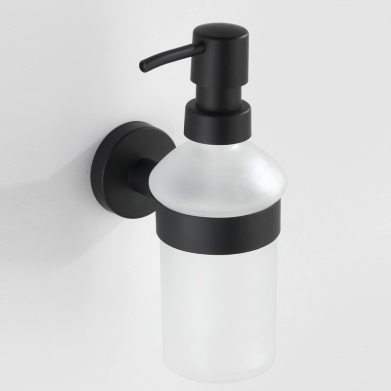 Dispenser Μπάνιου Τοίχου 200ml Wenko Bosio Black Matt 24235100