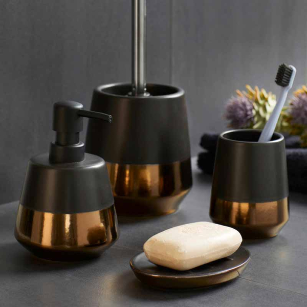 Ποτηροθήκη Μπάνιου Wenko Brandol Black 24361100