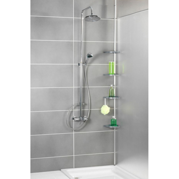 Γωνιακή Ραφιέρα Μπάνιου Τηλεσκοπική Wenko Easy Grey 3208011100