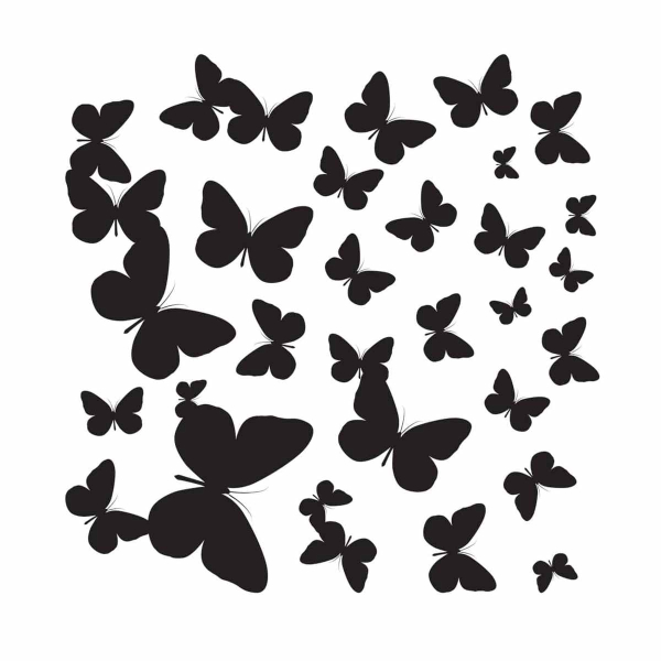 Αυτοκόλλητα Τοίχου Ango Butterflies Silhouettes 54110