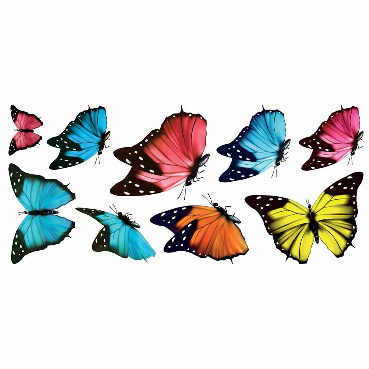 Αυτοκόλλητα Παραθύρου Διπλής Όψης Ango Butterflies 69002 Home Παιδικά Τοίχου Spitishop