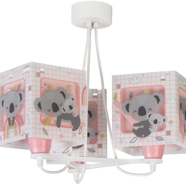 Παιδικό Φωτιστικό Οροφής Τρίφωτο Ango Koala Pink 63267 S