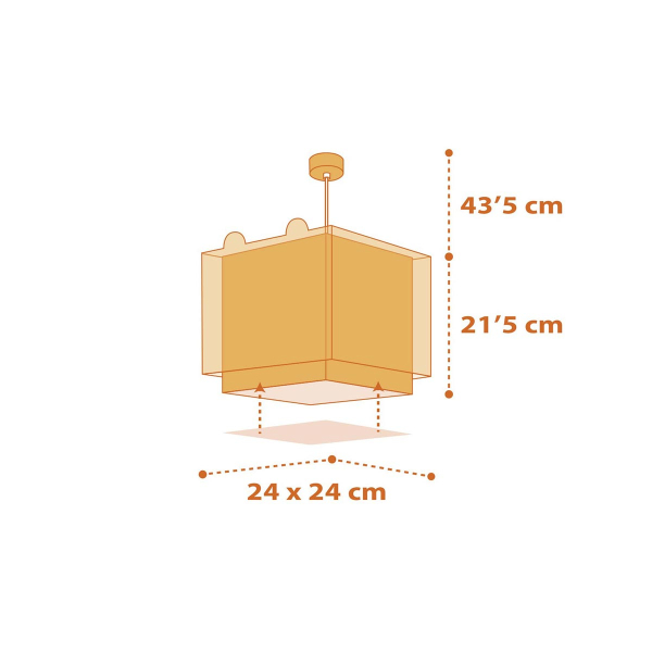 Παιδικό Φωτιστικό Οροφής Μονόφωτο Ango Little Tiger 64562
