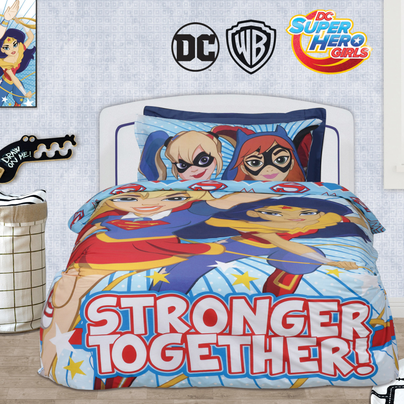 Παπλωματοθήκη Μονή (Σετ 160x240) 2 Όψεων Das Home Super Hero Girls 5005