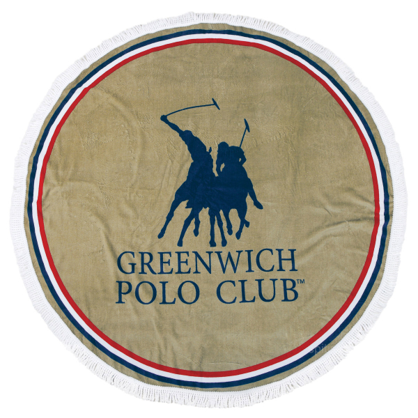 Στρογγυλή Πετσέτα Θαλάσσης Greenwich Polo Club Beach 2825 Beige