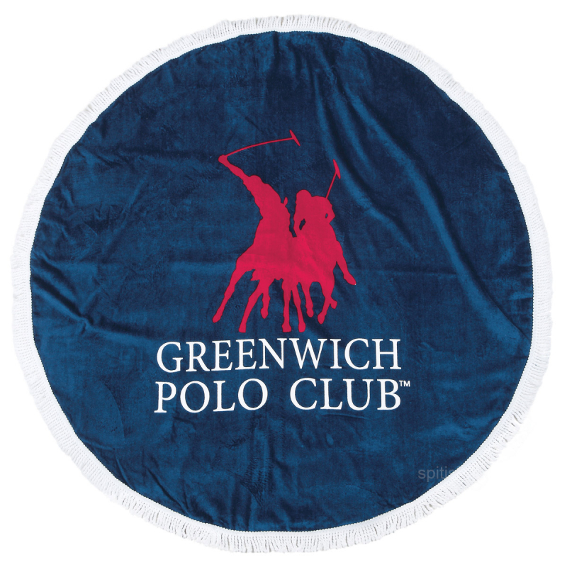 Στρογγυλή Πετσέτα Θαλάσσης Greenwich Polo Club Beach 2824 Blue
