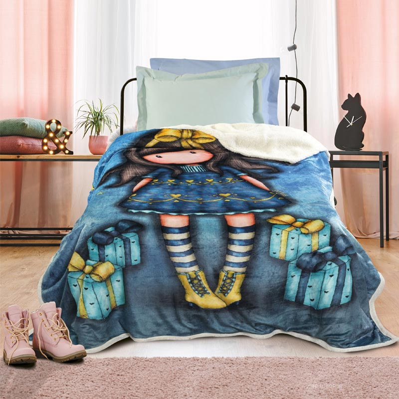 Κουβέρτα Fleece Μονή με Γουνάκι (160X220) Das Home Santoro 5020 Παιδικά Λευκά Είδη Παιδικές Κουβέρτες Spitishop