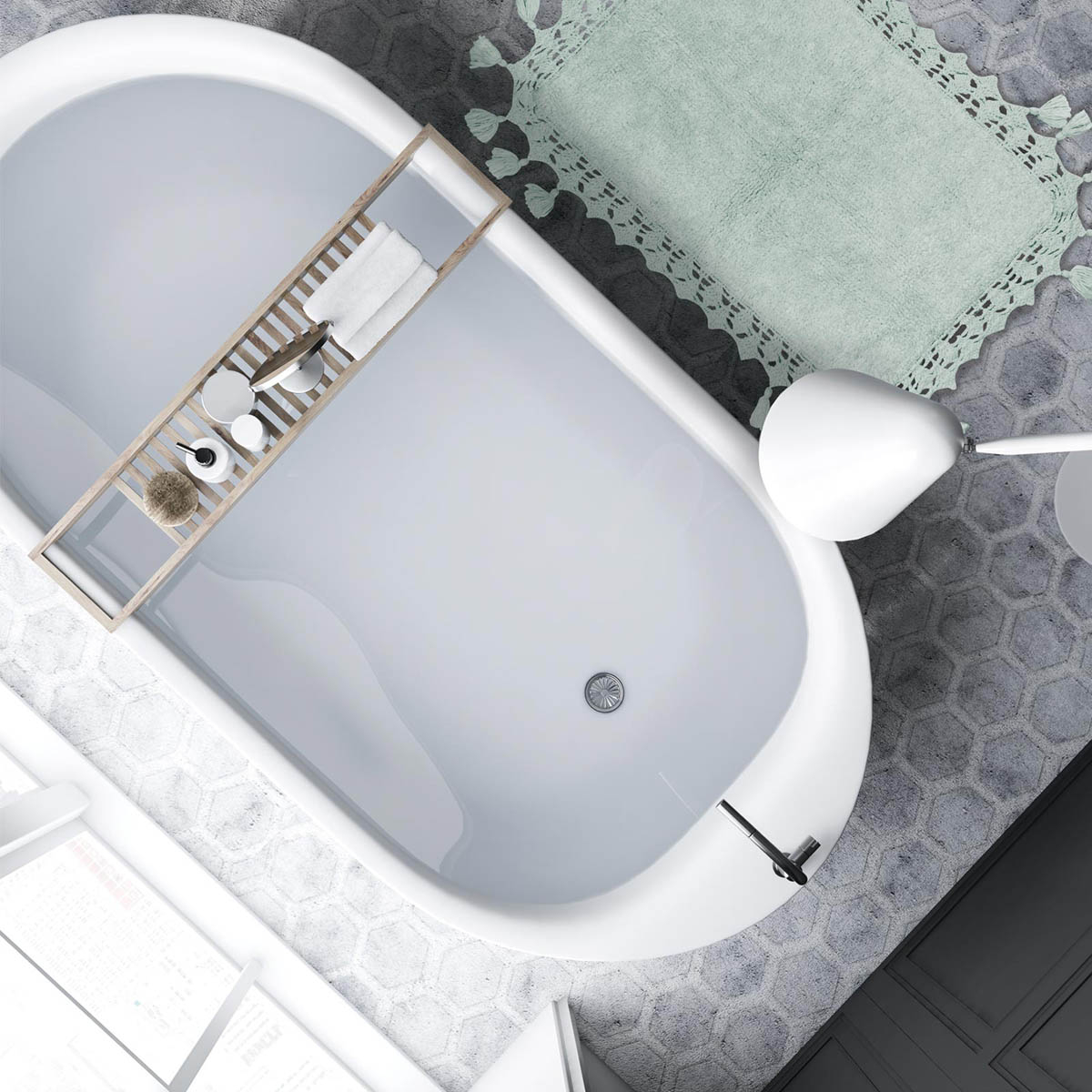 Πατάκι Μπάνιου (50X80) Das Home Bathmats 0567 Mint Μπάνιο Πατάκια Spitishop