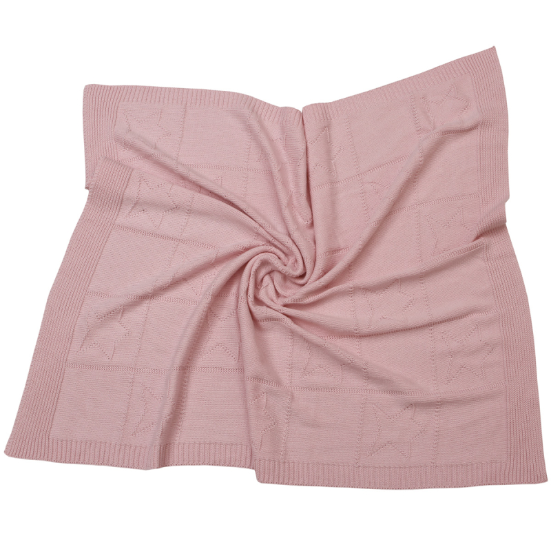 Κουβέρτα Πλεκτή Κούνιας (110x140) Anna Riska Joy Pink