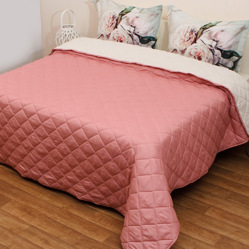 Κουβερλί Υπέρδιπλο (220x240) 2 Όψεων Viopros Σάπιο Μήλο/Εκρού