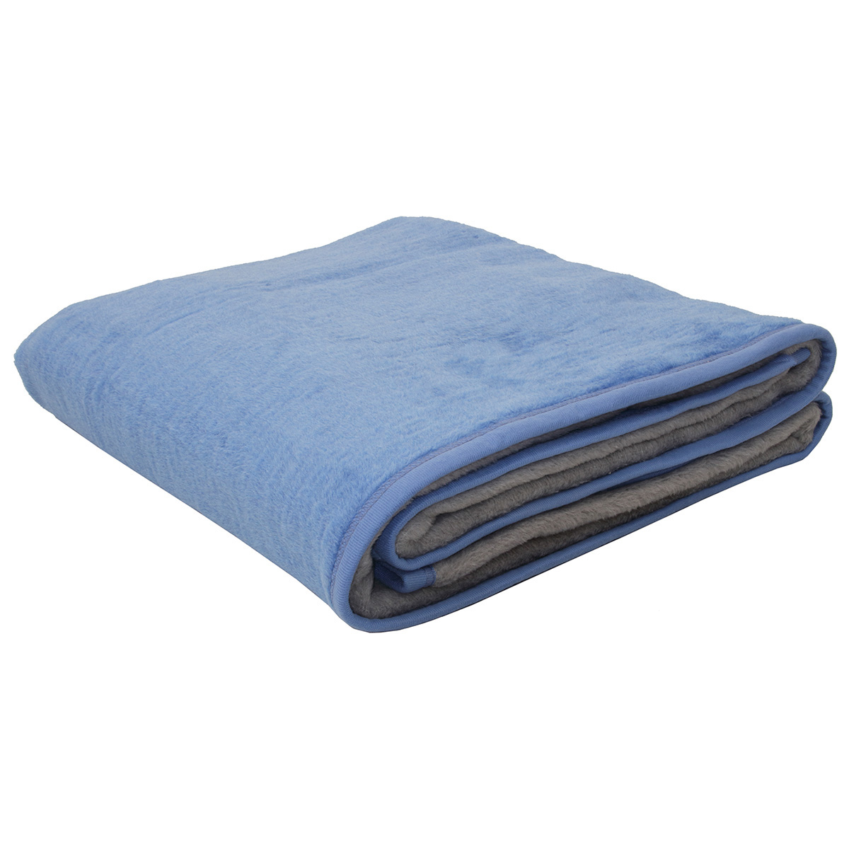 Viopros Κουβέρτα Ακρυλική Μονή (160x220) 2 Όψεων Viopros Σιέλ/Γκρι