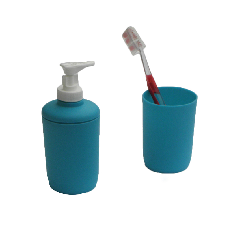 Αξεσουάρ Μπάνιου (Σετ 2τμχ) Viopros Bath Accessories Τυρκουάζ