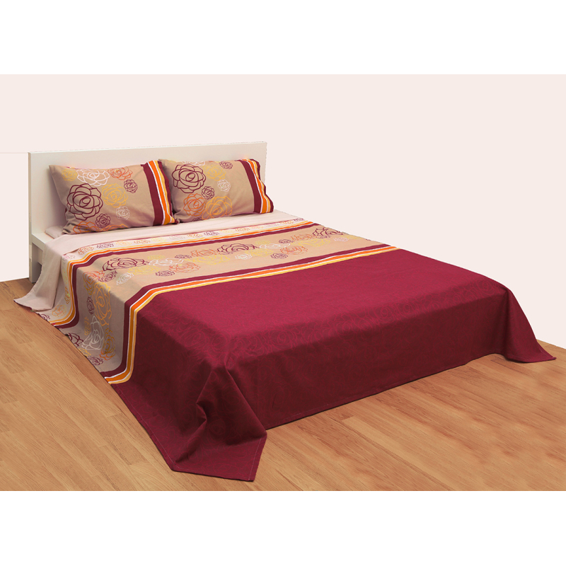 Φανελένια Σεντόνια Μονά (Σετ) Viopros 8655 Μπορντώ