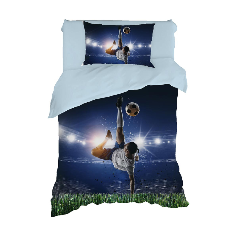 Παπλωματοθήκη Μονή (Σετ 160x240) 2 Όψεων Viopros Kids Digital Μουντιάλ