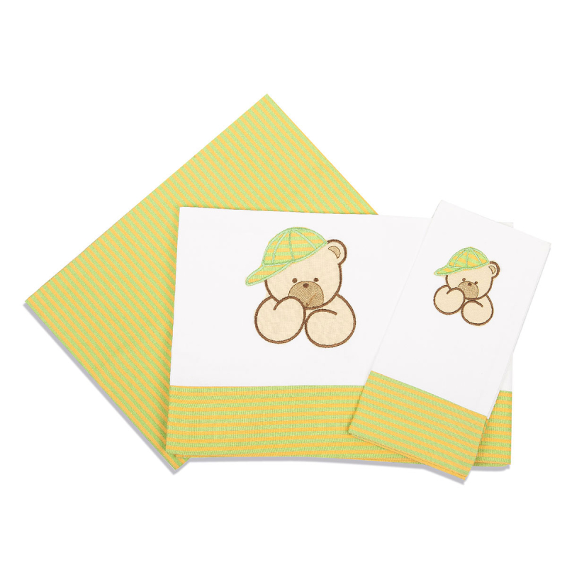 Σεντόνια Κούνιας (Σετ) Dimcol Αρκούδος 100