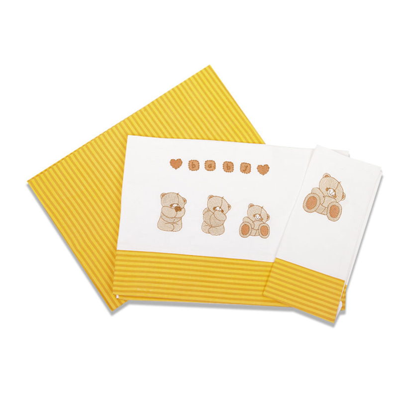 Σεντόνια Κούνιας (Σετ) Dimcol Αρκουδάκια 109