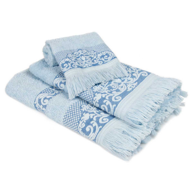 Πετσέτες Μπάνιου (Σετ 3τμχ) Dimcol Ίσιδα Σιέλ 475gsm