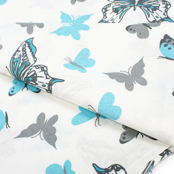 Σεντόνια Κούνιας (Σετ) Dimcol Butterfly 56 Sky Blue