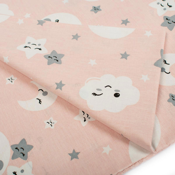 Σεντόνια Κούνιας (Σετ) Dimcol Smile 82 Coral