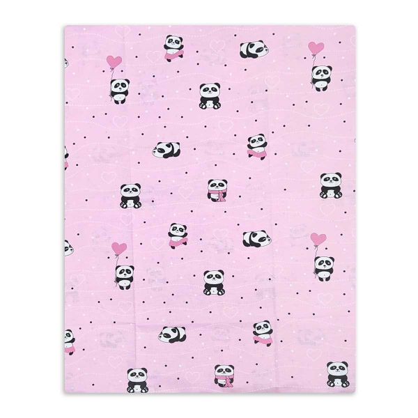 Σεντόνια Κούνιας (Σετ) Dimcol Panda 111 Pink