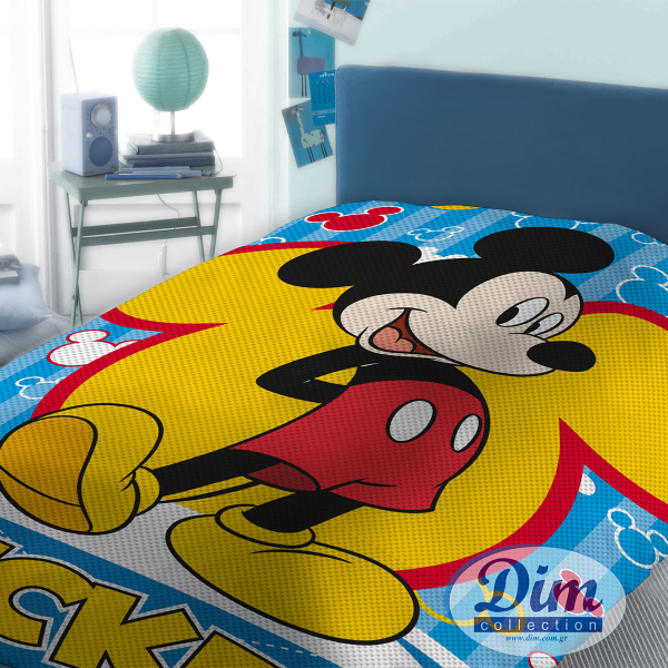 Κουβέρτα Πικέ Μονή (160x240) Dimcol Mickey 565
