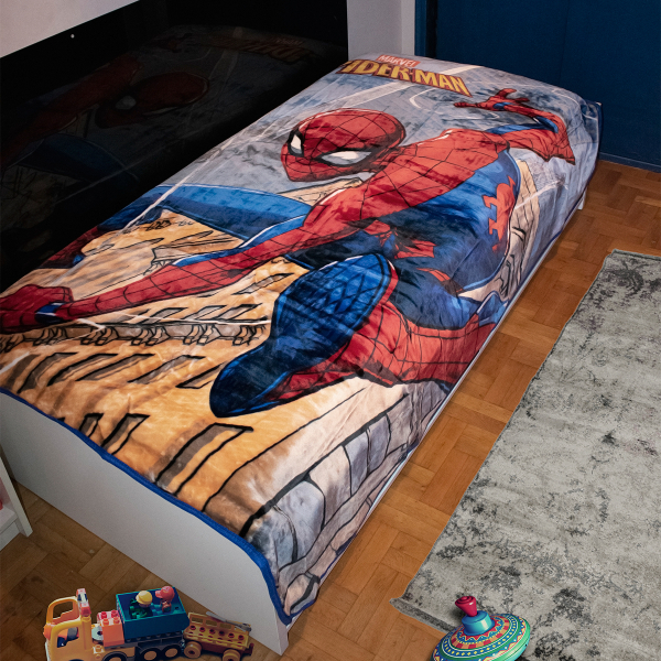 Κουβέρτα Βελουτέ Μονή (160x220) Dimcol Spiderman 511