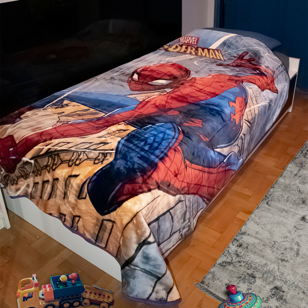 Κουβέρτα Βελουτέ Μονή (160x220) Dimcol Spiderman 511
