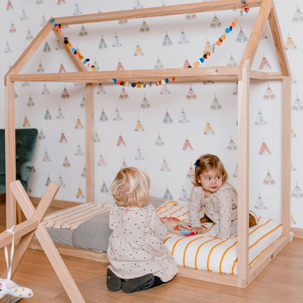 Παιδικό Κρεβάτι Montessori (70x140) ChildHome Natural BR74112