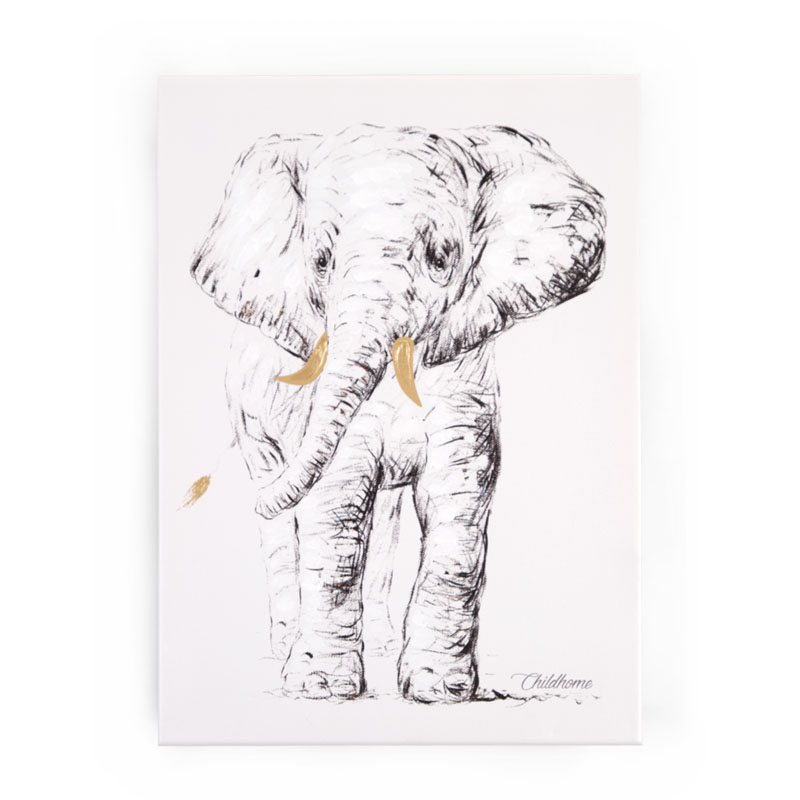Κάδρο ChildHome Elephant Gold 73450