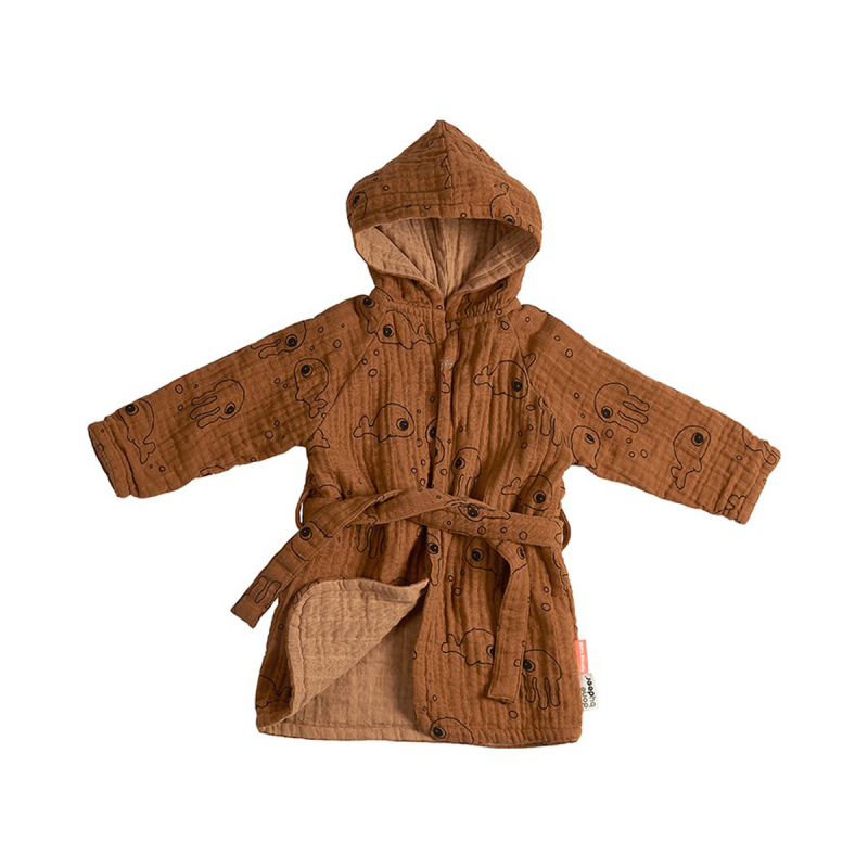 Ρόμπα Μουσελίνα Παιδική Done By Deer Sea Friends Mustard BR75091