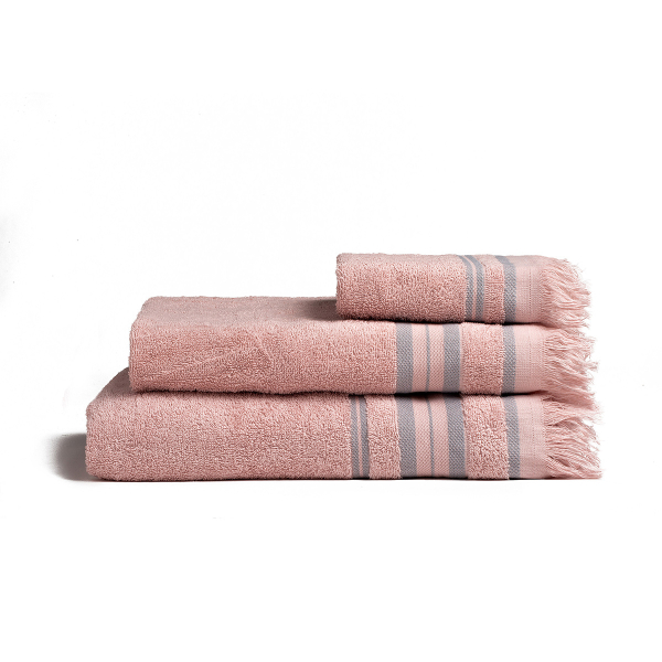 Πετσέτες Μπάνιου (Σετ 3τμχ) Melinen Yoga Pastel Pink