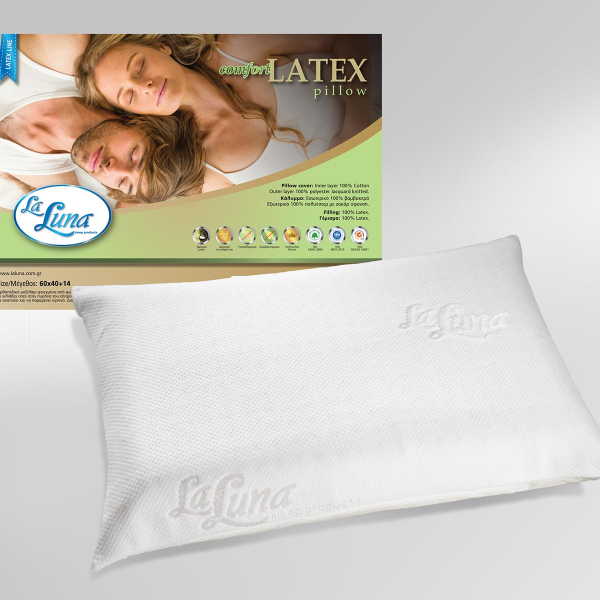 Μαξιλάρι Ύπνου Ανατομικό Μέτριο (40x60) La Luna Comfort Pillow Latex