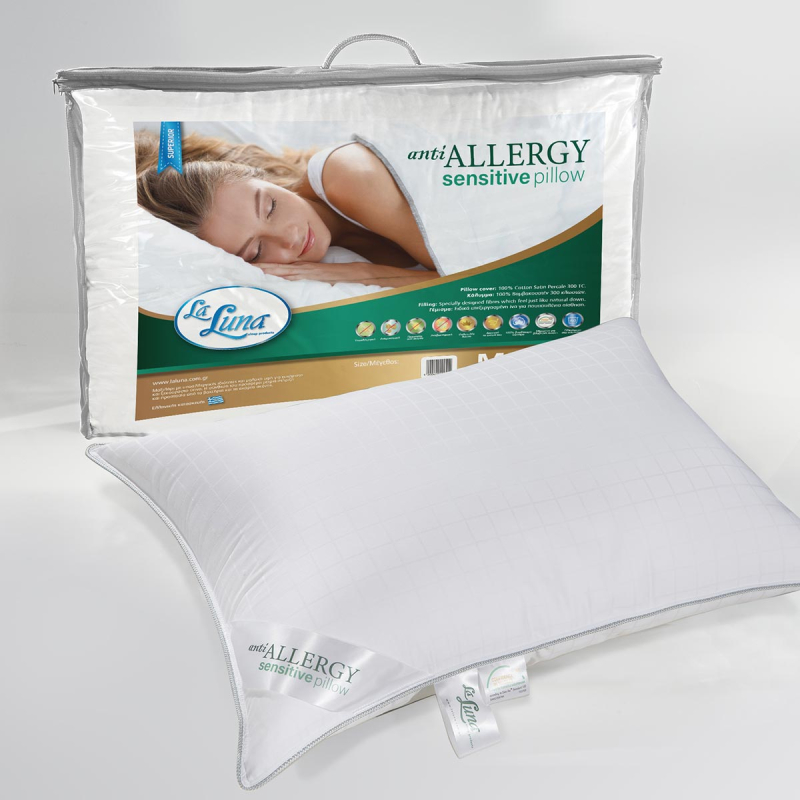 Μαξιλάρι Ύπνου Μέτριο (50x70) La Luna Anti-Allergy Sensitive Pillow Microfiber