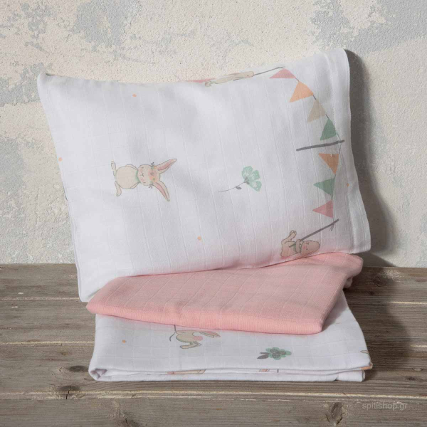 Σεντόνια Κούνιας (Σετ) Nima Baby Bunny Love