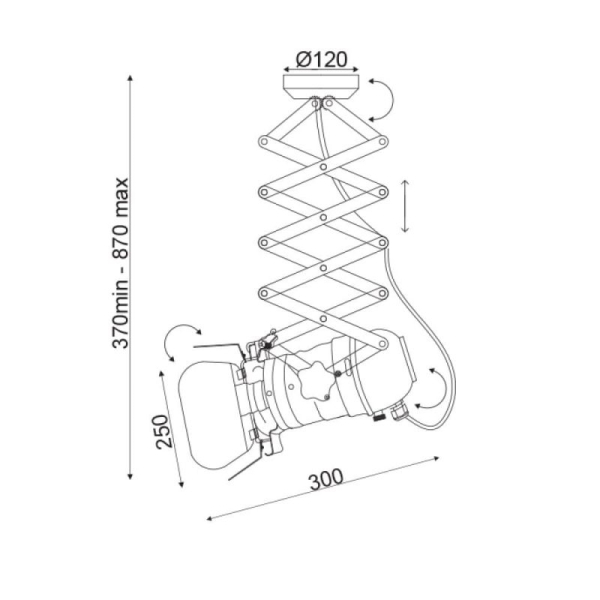 Σποτ Μονόφωτο Aca Almodovar OD91131CB Black