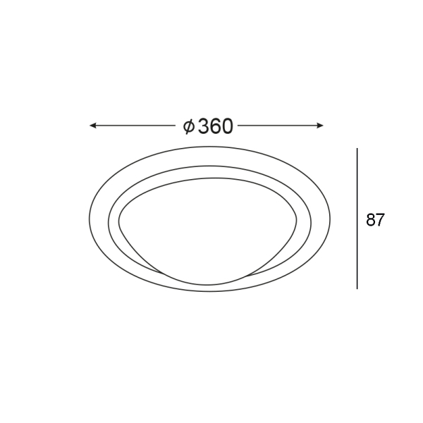 Φωτιστικό Πλαφονιέρα Aca Valletta DL250L Silver/White