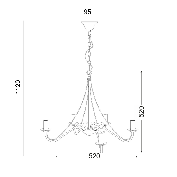 Φωτιστικό Οροφής Πολύφωτο Aca Palmyra DLA0015 Brown