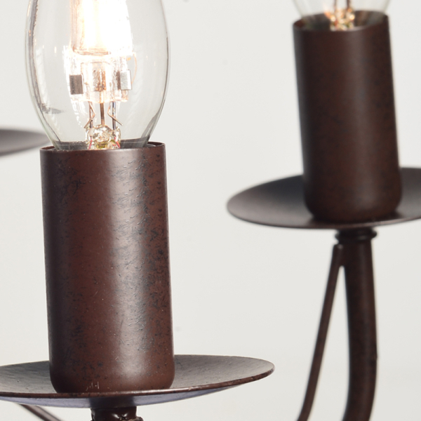 Φωτιστικό Οροφής Πολύφωτο Aca Palmyra DLA0018 Brown