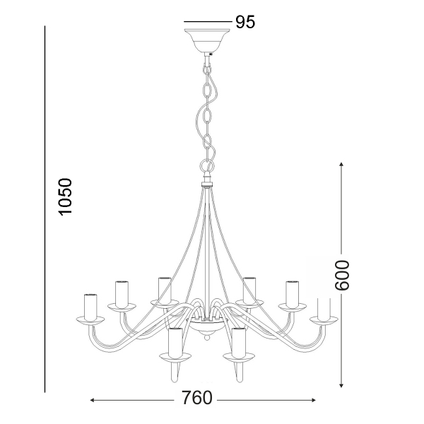 Φωτιστικό Οροφής Πολύφωτο Aca Palmyra DLA0018 Brown