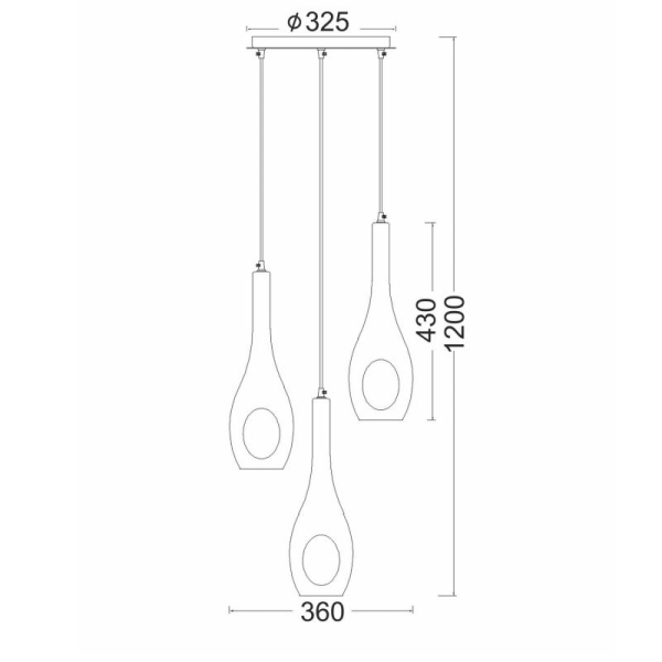 Φωτιστικό Οροφής Τρίφωτο Aca Cave DLA5203A White