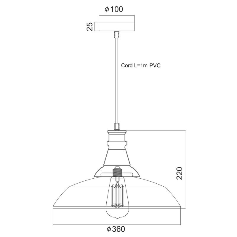 Φωτιστικό Οροφής Μονόφωτο Aca Minore Ks1290P36T1Bk Black Matt Home Φωτιστικά Spitishop