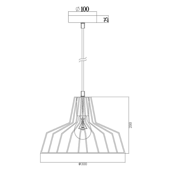 Φωτιστικό Οροφής Μονόφωτο Aca Hades KS1525P1BK Black