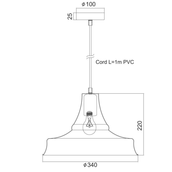 Φωτιστικό Οροφής Μονόφωτο Aca Stooges KS1477P1BK Black Matt