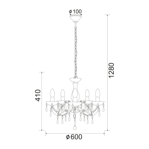 Πολυέλαιος Οροφής Aca Firenze SF3631165 Clear