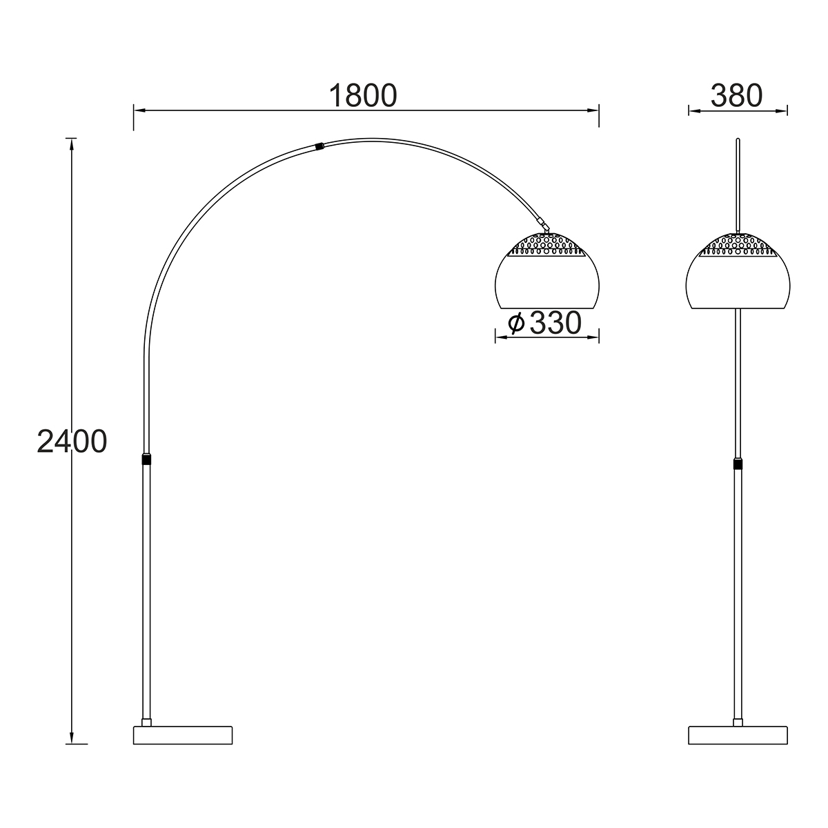 Φωτιστικό Δαπέδου Aca Matilda MF7026R1B Chrome/Marble φωτογραφία